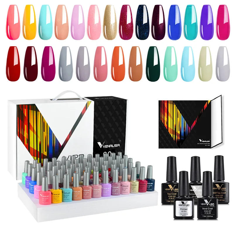 

Venalisa soak off gel polish New series 60 colors #71508 7.5ml nail uv gel Nail Gel Lacquer Varnish for CANNI gel Manicure