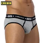 Мужские трусы брифы BS, черные дышащие трусы слипы из чистого хлопка, сексуальное нижнее белье для мужчин BS106, 2019
