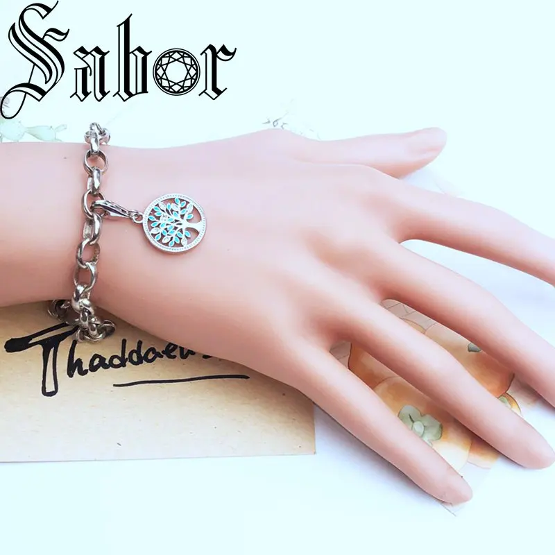 Подвеска с голубым деревом значимые ювелирные изделия значок знака браслет