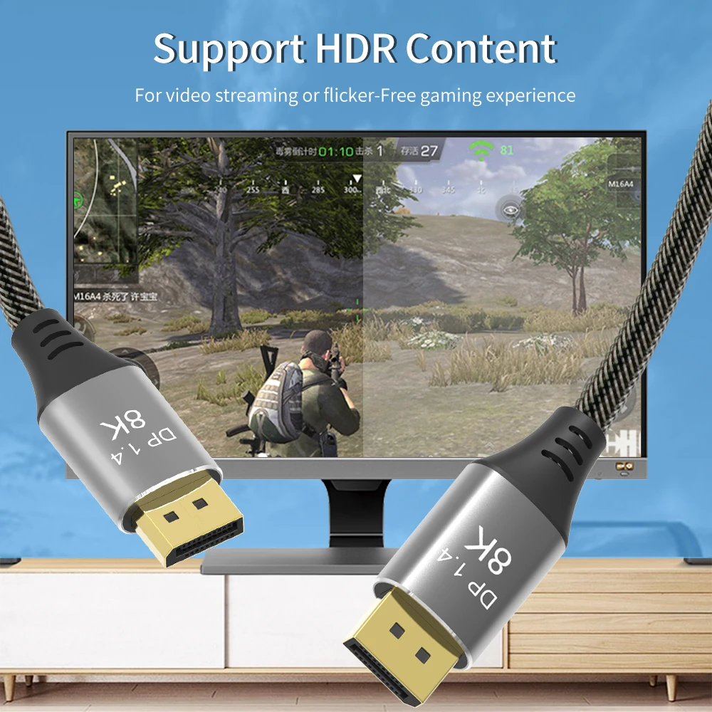 Кабель 8K DisplayPort Ultra HD 1 4 штекер-штекер