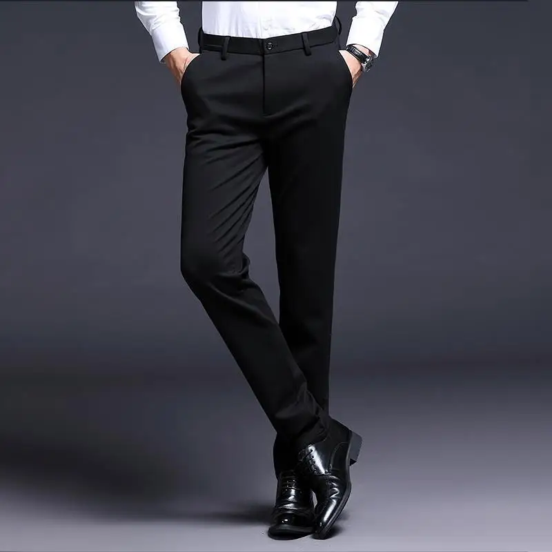 

Autumn And Winter Casual Trousers Men's Trousers Business Casual Trousers Straight Loose Thick Pants Male