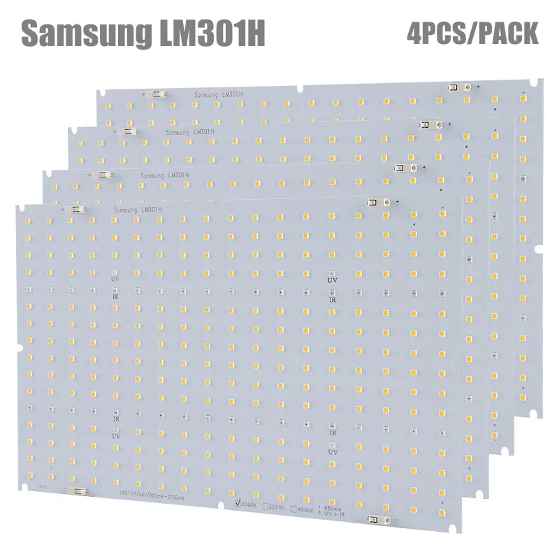 

4pcs/pack Samsung QB288 lm301h quantum board grow led panel full spectrum 3000K 3500K 4000K mix 660nm UV IR