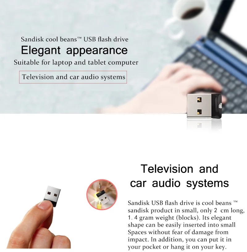 SanDisk USB флеш-накопитель CZ33 USB 16GB 32GB 64GB флеш-накопитель карта памяти USB 2,0 Мини-накопитель для компьютера