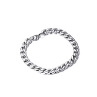 3 5 10mm width stainless steel chains male bracelet curb cuban link chain bangle for male women hiphop trendy wrist jewelry gift