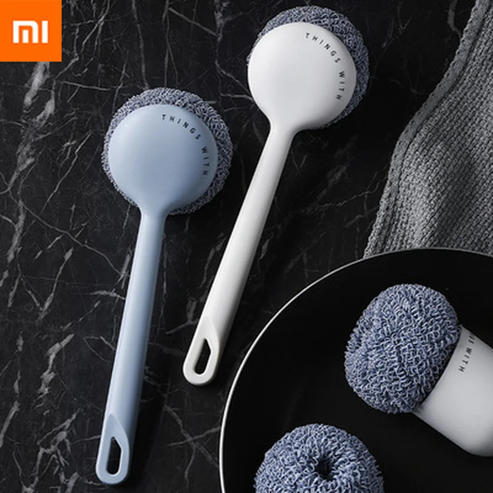 

Xiaomi Circle wire long-handled pot washing brush non-stick oil bowl brush, used for kitchen cleaning decontamination