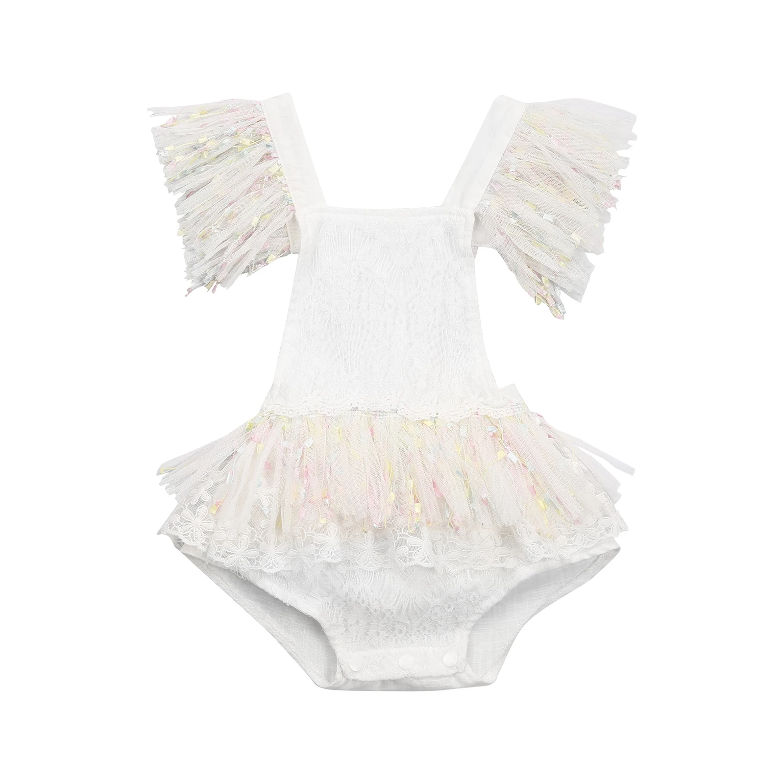 

2021 Baby Girl Lace Ruffle Bodysuit Summer Cotton Sleeveless Tutu Skirt Romper Cake Smash Outfits 0-3Years