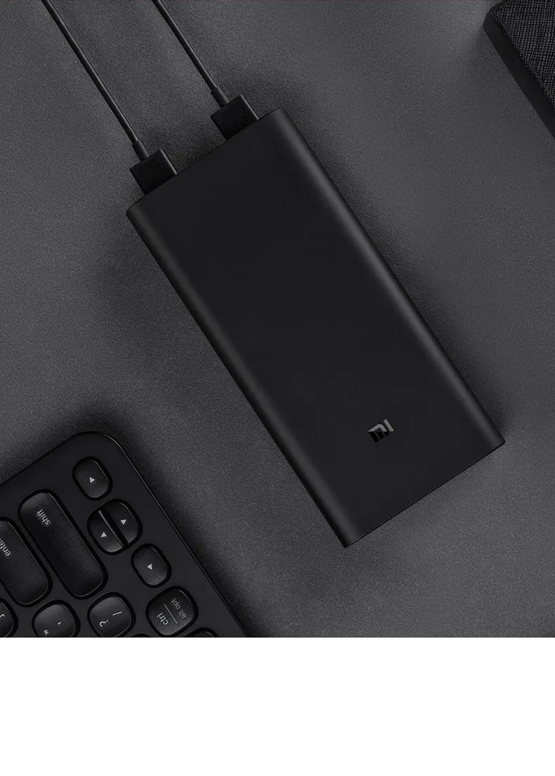 Оригинал xiaomi mobile power 3 высокая версия 20000mAh bank QC3.0 портативное зарядное устройство 2