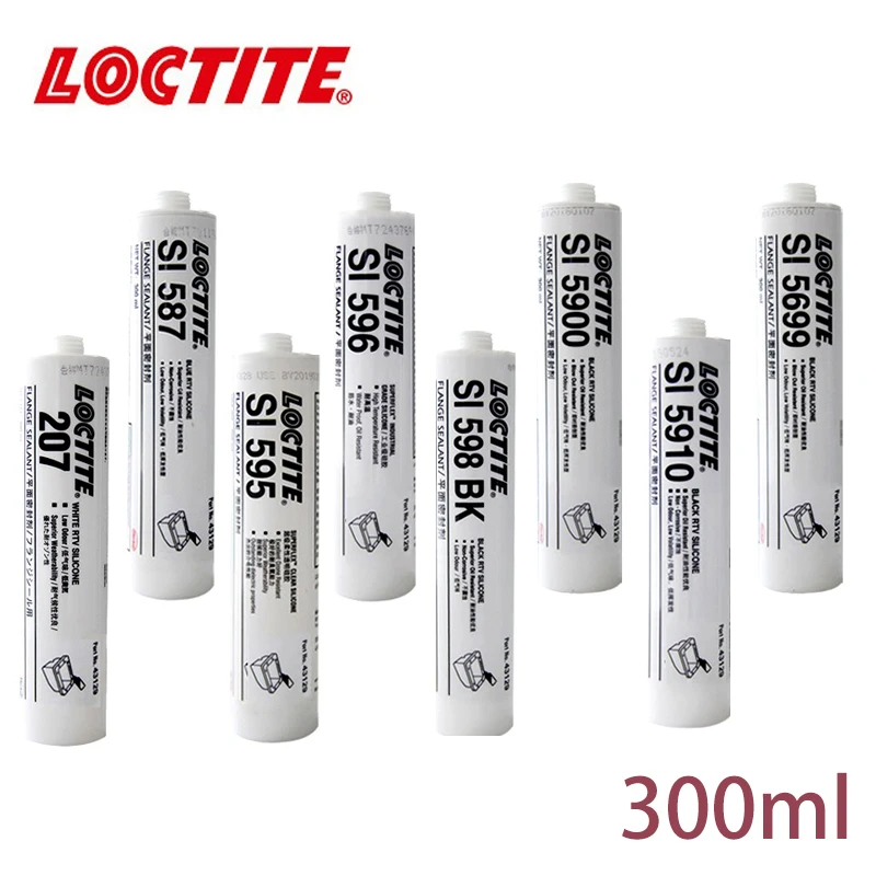 

Герметик Loctite 300 207 587 595 596 598 5699 5900 5910 прозрачный герметик для моторных дверей и окон, силиконовый каучук, мл