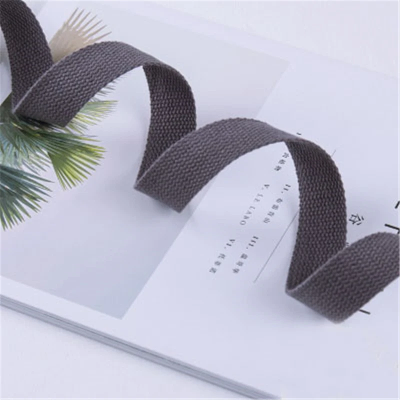 

New 25mm Canvas Webbing 5meter Dark Grey Canvas Ribbon Belt Bag Webbing/Lable Ribbon/Bias Binding Tape Diy Craft Projects