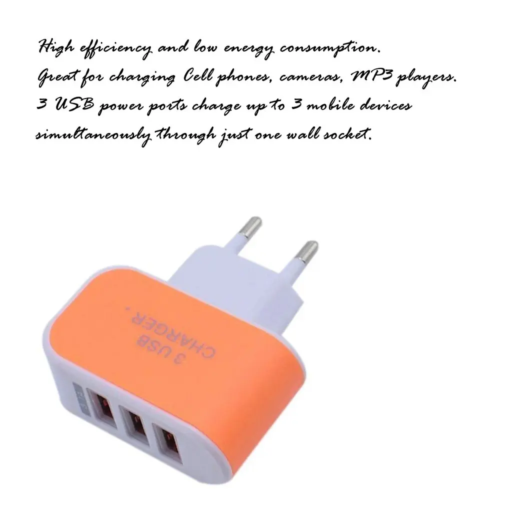 5V 3.1A тройной USB порт зарядное устройство для дома путешествия AC ЕС США вилка