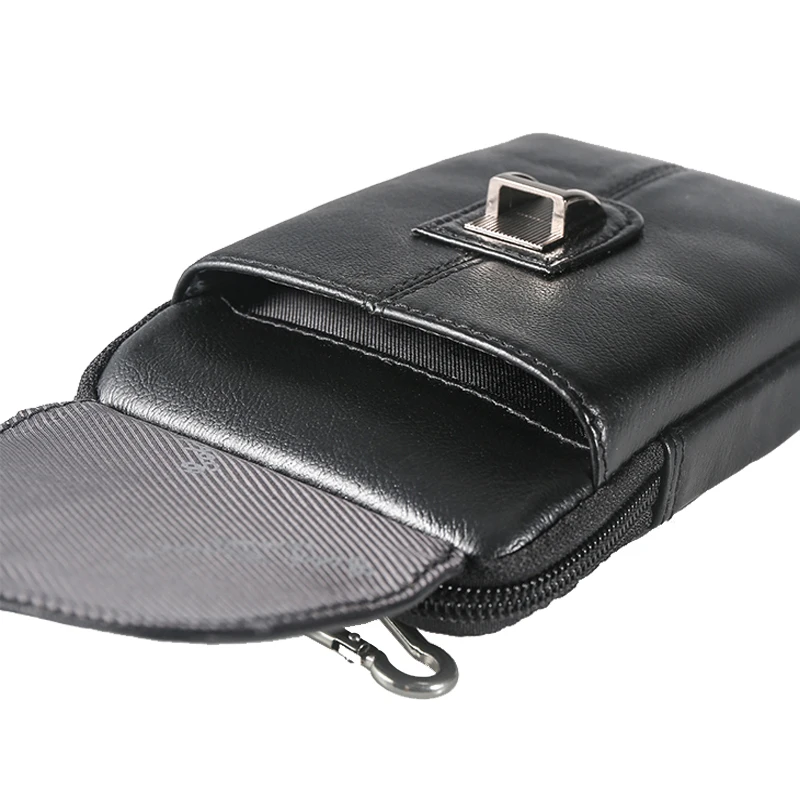 Phone Pouch Belt Waist Bag for UMIDIGI BISON Doogee Blackview Cubot 5.8'' 6.3'' Case Flip Cover Genuine Leather Zipper bags |