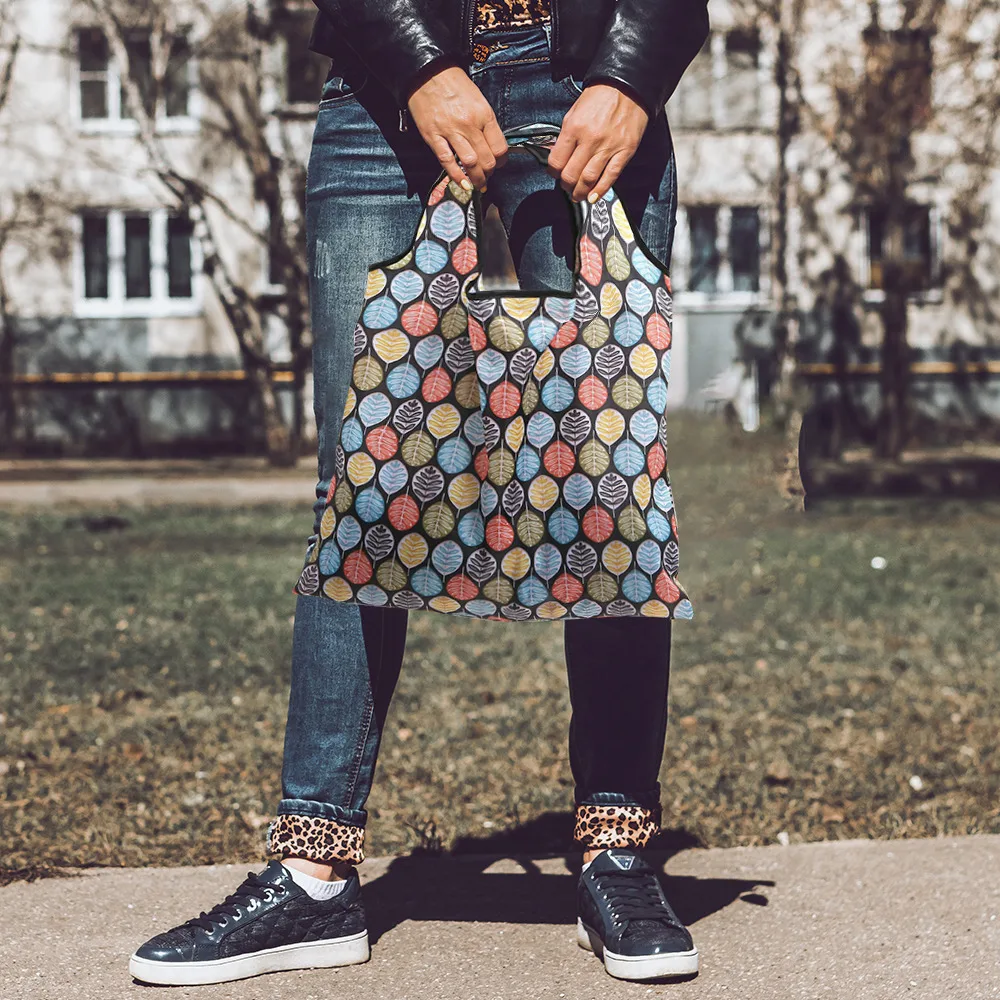 Цветочная сумка для покупок модная дорожная сумка-тоут с вышивкой портативная