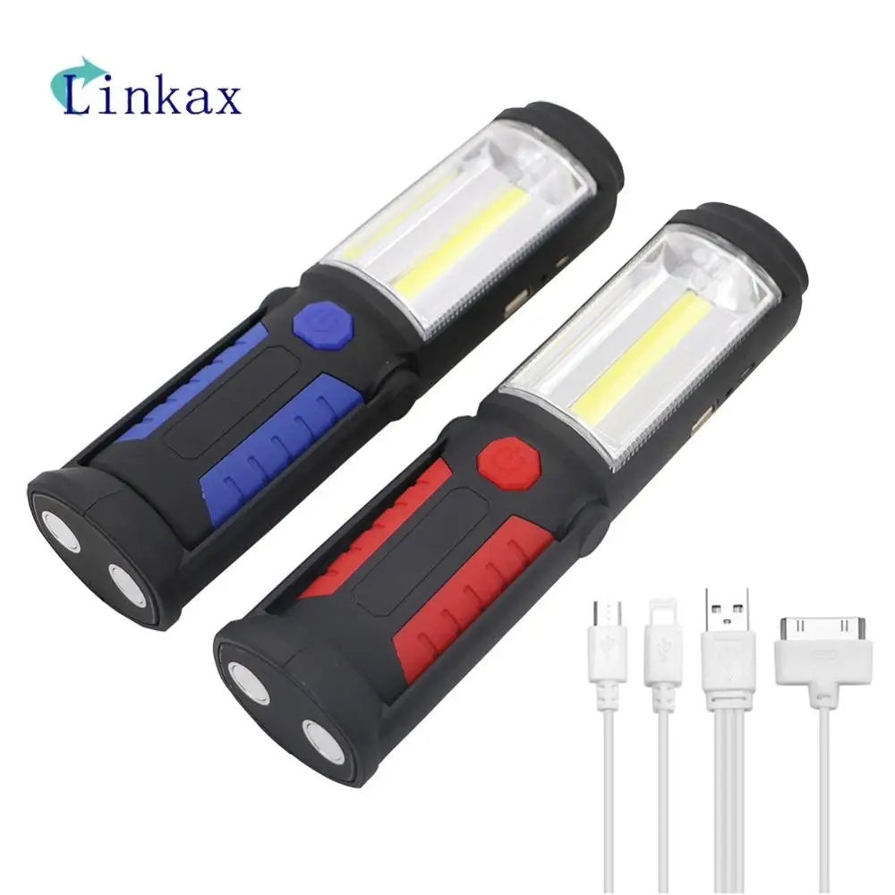 Портативный USB Перезаряжаемый COB Ночной светильник фонарик светодиодный фонарь