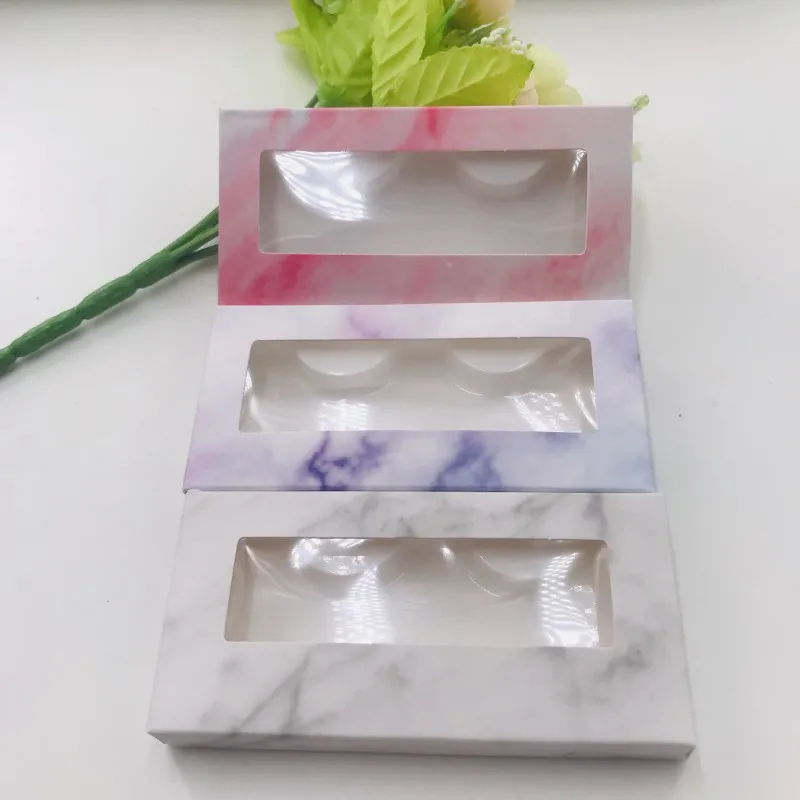 Оптовая продажа коробка для мраморных ресниц пустая Лидер продаж упаковка