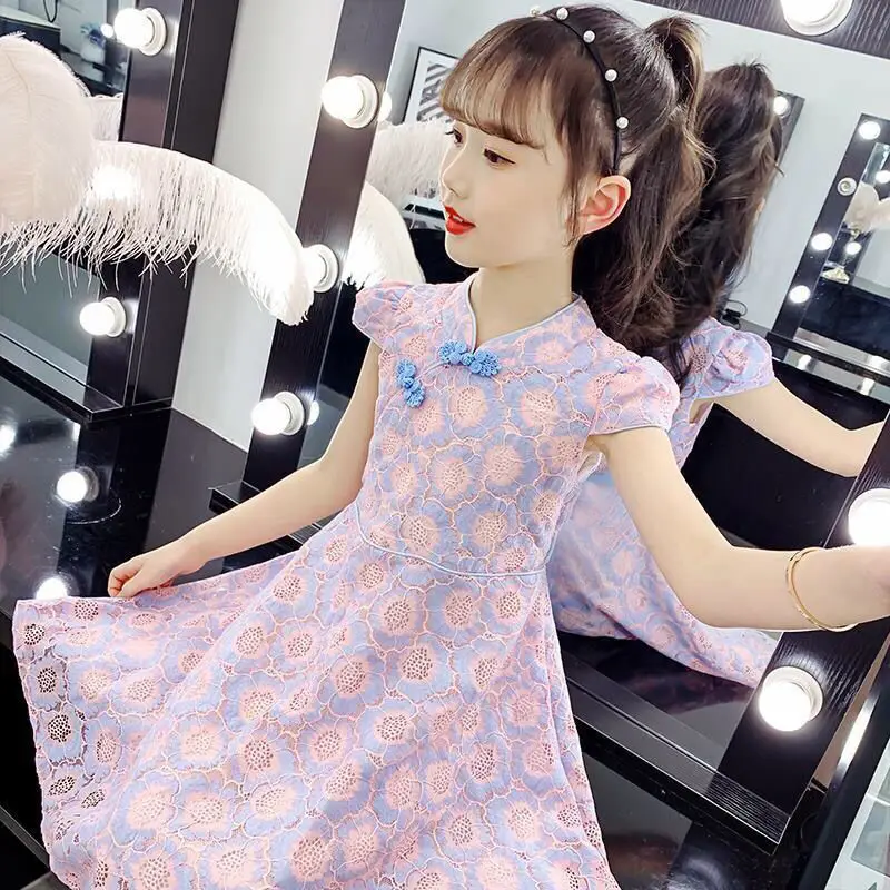 

Girls Dress Summer 2021 New Child Elegant Dress Fashion Casual Girl Princess Party Dresses 10 To 12 Year Kids Dresses for Girls