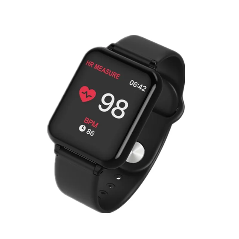 black Умные часы B57, bluetooth, электронные, умные часы для android, для женщин, мужчин, детей, gps, ЭКГ, крови, для iphone, apple, спортивные часы, водонепроницаемые - Цвет: black