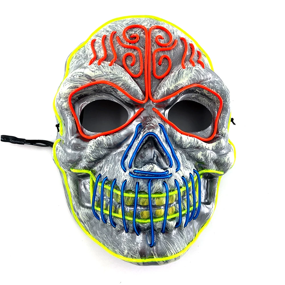 Маска на Хэллоуин светодиодный костюм вампира лорда холодного света сияющая