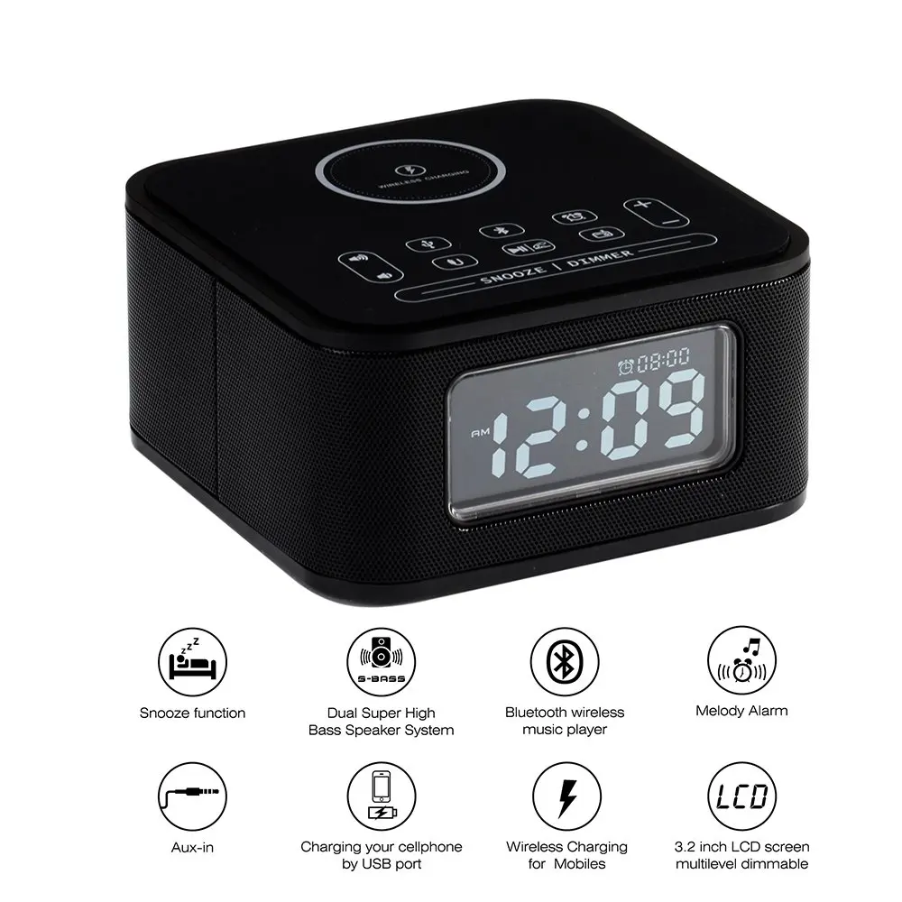 Колонки Homtime FM-радио портативная Bluetooth-колонка с USB Беспроводная зарядка