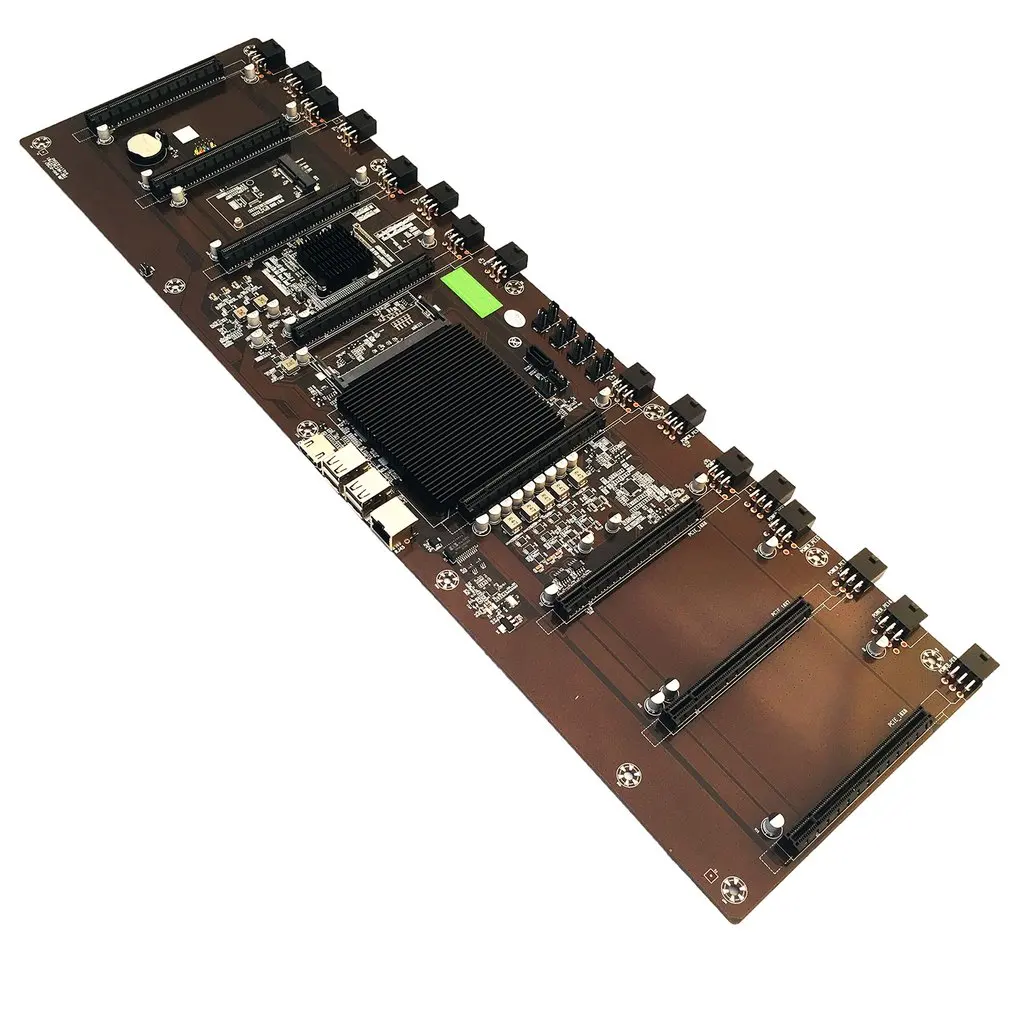 

HM65 Chip 8 Card Slot BTC All Solid State Capacitor Multi Graphics Card Mining Motherboard Support 1660 / 2070 / 3090 / Rx580
