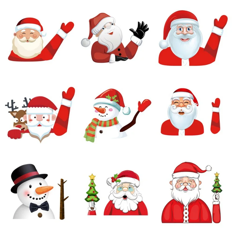 Рождественский дизайн наклейки заднего стеклоочистителя махать рукой Санта