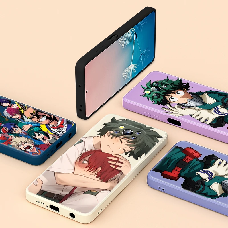 

Hot Anime My Hero Academia For Xiaomi Poco X3 NFC F3 GT X2 M3 M2 5G Pro Mi A3 Lite 9SE CC9 Liquid Silicone Soft Phone Case