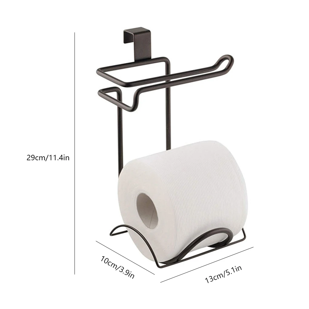 

Home Bathroom Creative Wrought Iron Double Layer Toilet Paper Holder Debris Storage Rack Tissue Holder Bathroom Accessories