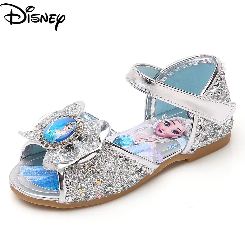 

Original Disney Frozen Girls Sandals Aisha Princess Shoes Soft Performance Crystal Shoes Sandals for Girls Little Girl Shoes