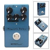 mosky magnetic echo delay metal electric guitar effect pedal 5 knobs speed regen effect true bypass guitar parts accessories