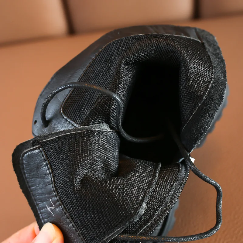 

Autumn and Winter Girls Genuine Leather Boots Princess Soft Bottom Martin Boots Leather Boots Children Shoes