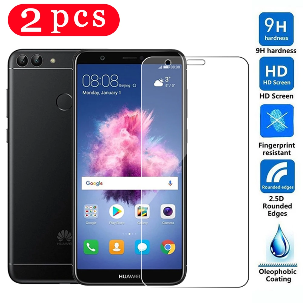 2 шт. закаленное стекло для huawei p smart 2018 plus 2019 защита экрана телефона защитная