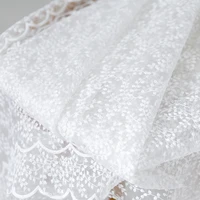 2 yards organza small floral wedding embroidered lace fabric diy craft fashion skirt dress clothing sewing accessories mt51