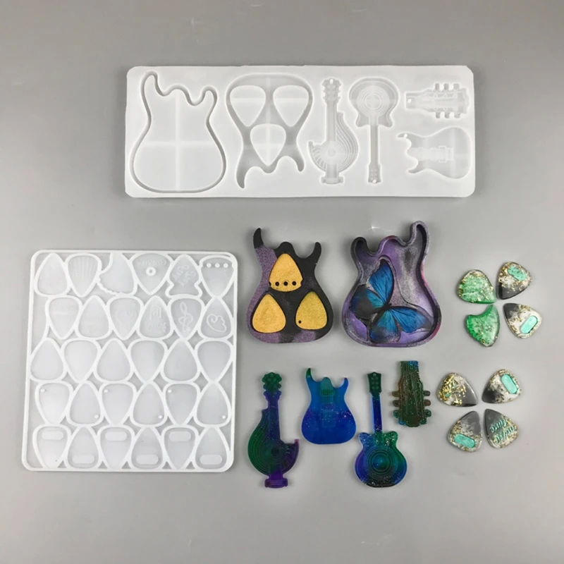 

Guitar Picks Storage Box Epoxy Resin Mold Guitar Plectrums Silicone Mould DIY Crafts Jewelry Casting Tool