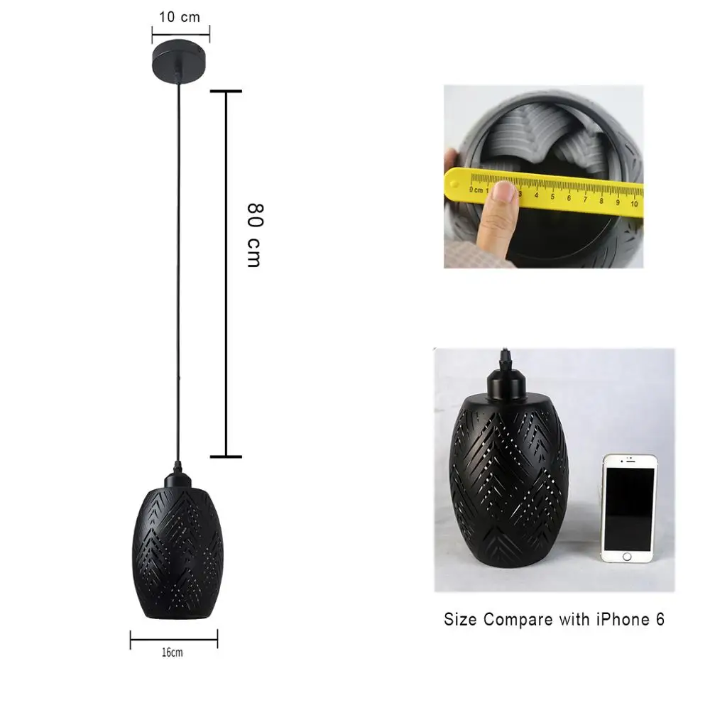 Подвесная лампа OYGROUP E27 ажурный металлический абажур винтажный комнатный