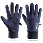 Зимние перчатки для мужчин, водонепроницаемые спортивные ветрозащитные перчатки для рыбалки с сенсорным экраном для вождения, мотоцикла, лыжного спорта, Нескользящие теплые женские перчатки для велоспорта