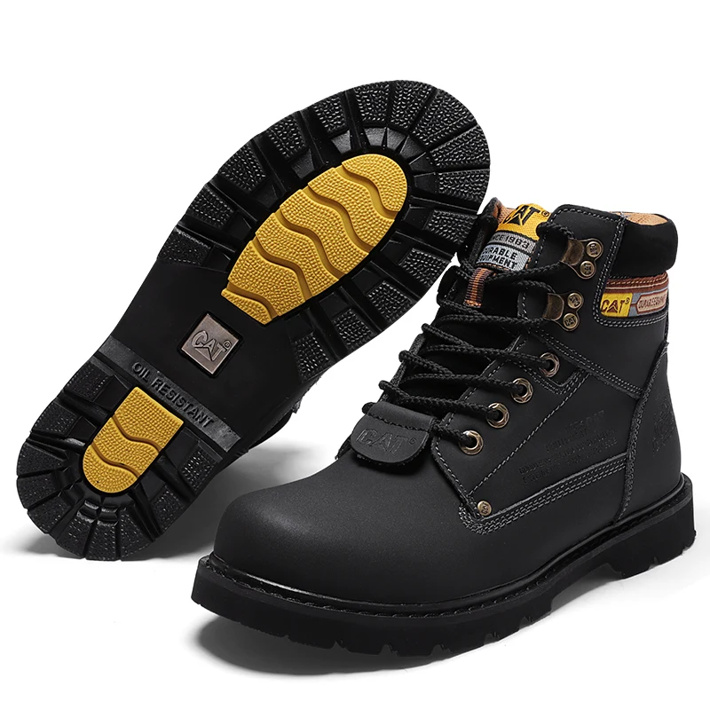 

CAT new high-quality leather tooling shoes couple outdoor hiking shoes ski shoes warm non-slip sports shoes 34-47 size