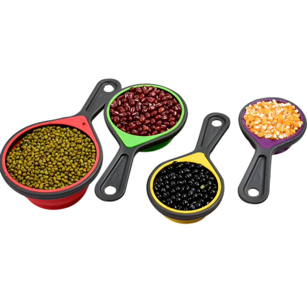 Силиконовая телескопическая мерная чашка ложка мерный инструмент для жидкости