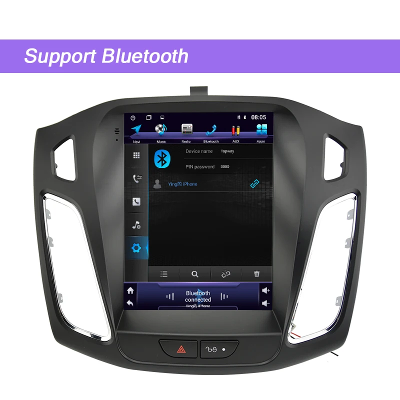 AUTOTOP 2 Din Android 8,1 вертикальный экран автомобильный gps Мультимедиа для Ford/Focus салон 2012- gps навигация автомобильный видео Радио