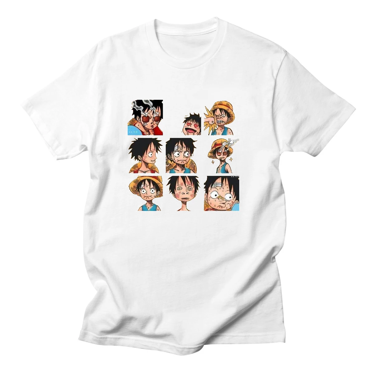 Забавные Луффи футболки мужские Аниме одна деталь футболка белый о образный