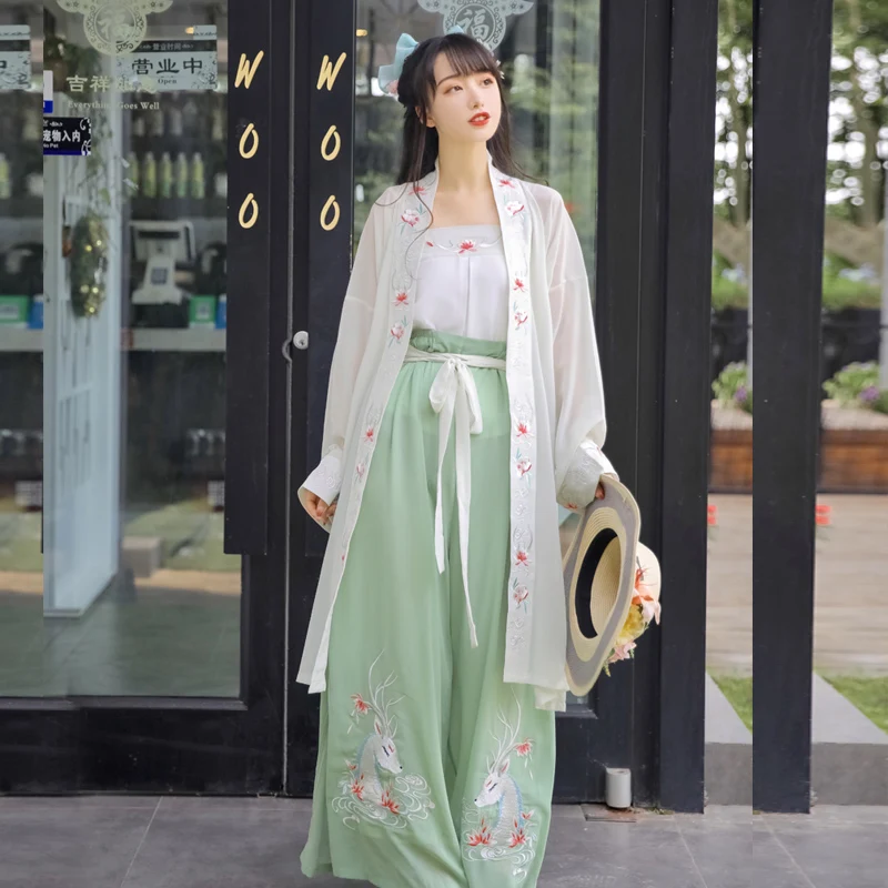 

Song Dynasty Hanfu Dress Women's Three-piece Embroidered Zongzi Chinese Traditional Costumes Cosplay Costume Fairy Dance Dresses