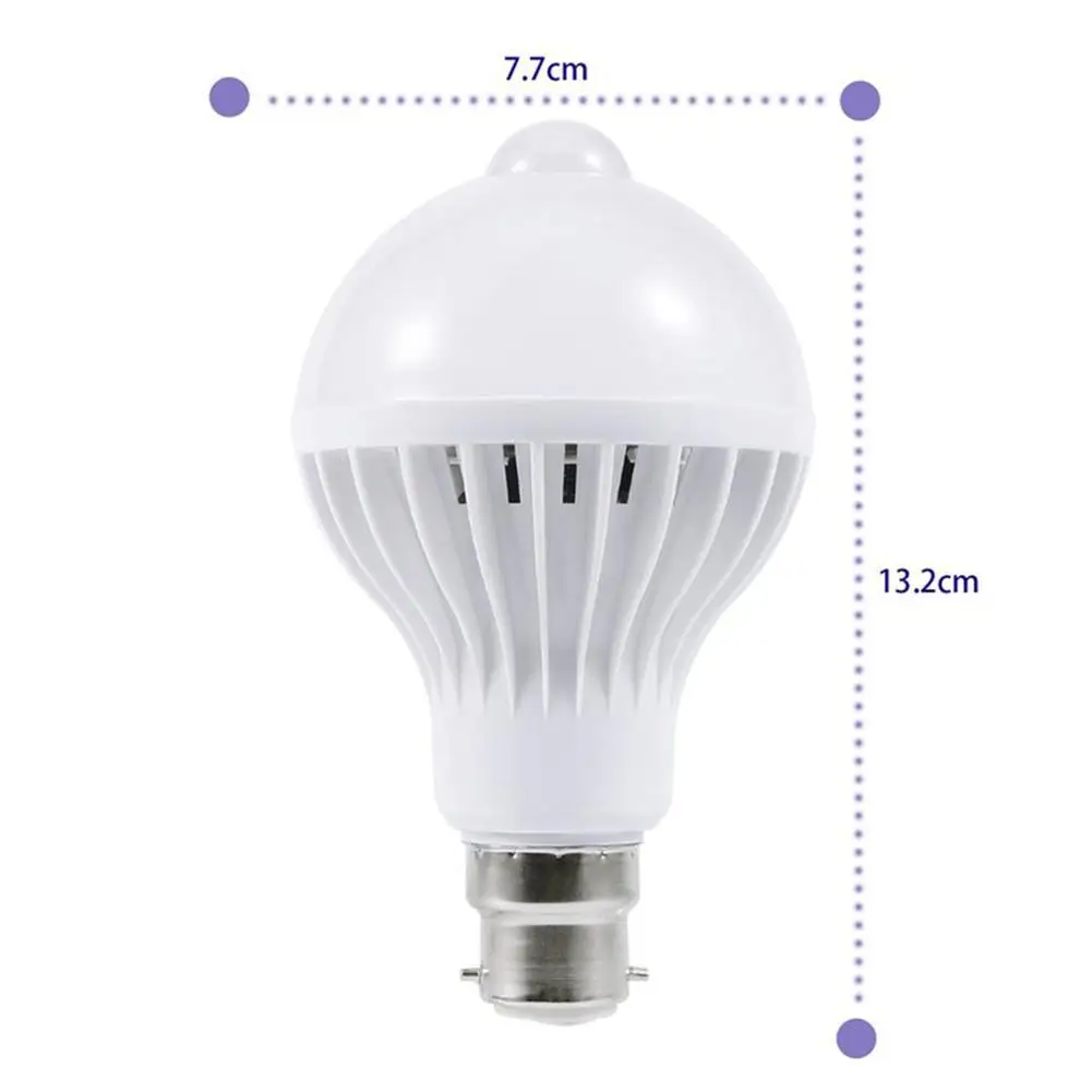 

LED PIR Motion Sensor Auto Lamp Bulb Infrared Energy Light Cold White 9W Modern Design Interior House Use Durable Design
