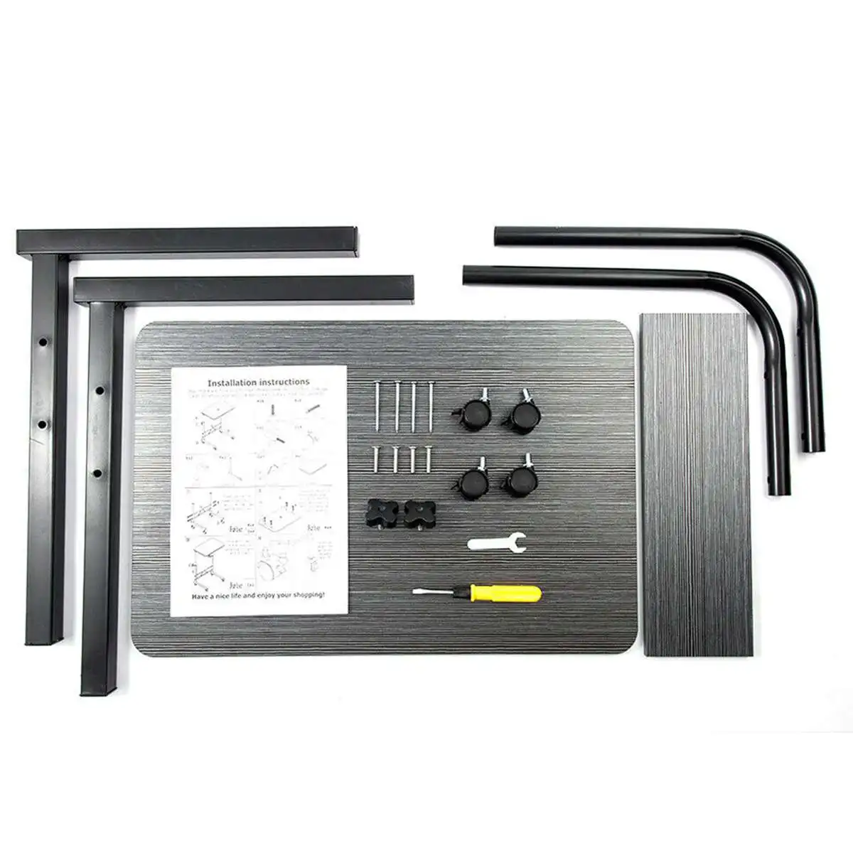 

Foldable Computer Desk Table Adjustable Portable Laptop Desk Rolling Laptop Table Bedside Sofa Standing Home Office Furniture