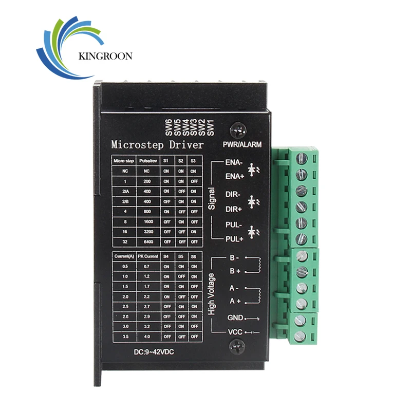 : KINGROON TB6600 Драйвер шагового двигателя Nema23 Nema17 4A DC9 42V для NEMA23 двигатель ЧПУ