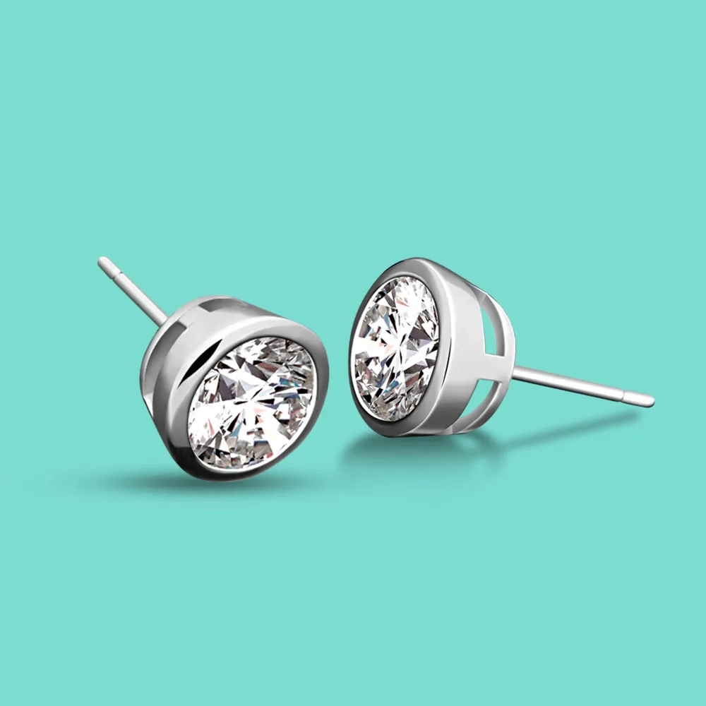 Минималистичные мужские серьги гвоздики из 100% стерлингового серебра 925 пробы