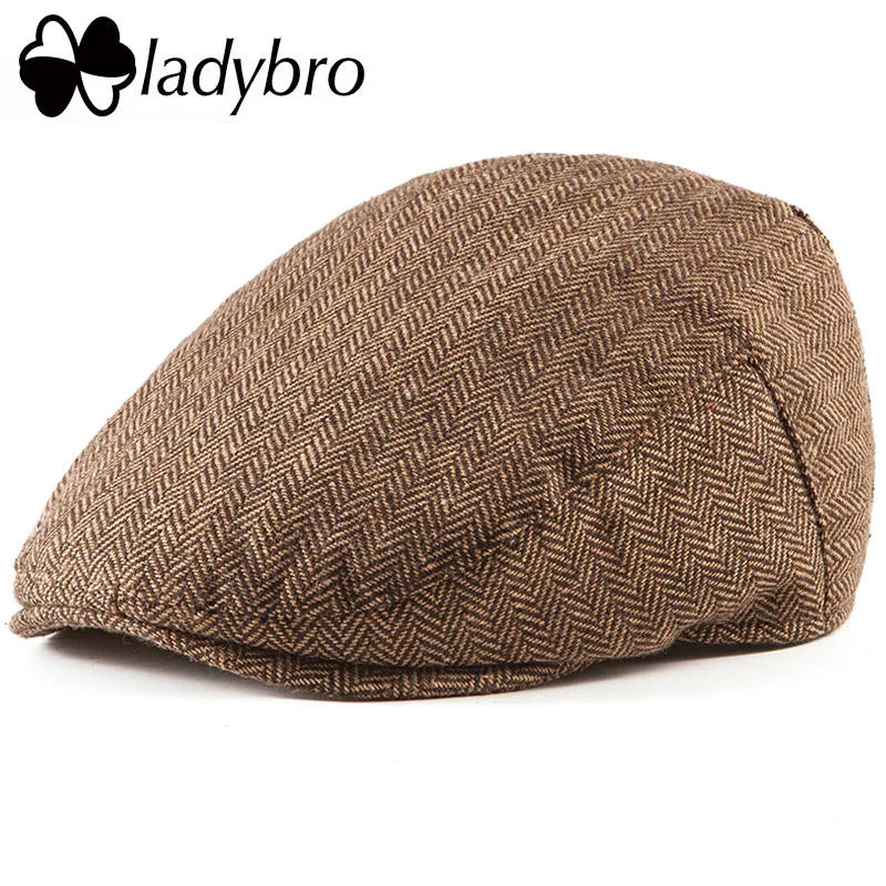 Ladybro, повседневная мужская кепка Newsboy, ИРЛАНДСКИЙ ТВИД, шапка плюща, плоская кепка, Осень-зима, мужская шапка из 30% шерсти, женская кепка с козырьком, Женская кепка, Мужская кепка
