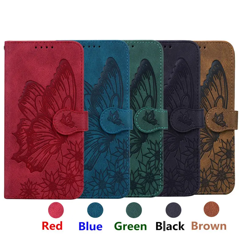 

PU Leather Case For iPhone 12 Mini 11 Pro X XR XS Max 6 6s 7 8 Plus SE 2020 Fashion Butterfly Skin Wallet Flip Stand Cover Coque