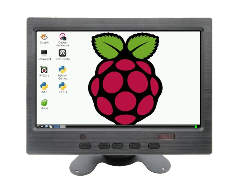 7 Inch 1024*600 HDMI-Compatible HD VGA AV Multipurpose Monitor Display for Mini Computer Raspberry Pi 1 Banana/Orange | Компьютеры и