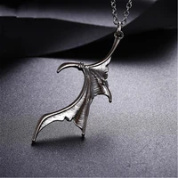 demon dragon wing love heart pendant necklace wing necklace for women men matching couple family friendship necklace jewelry