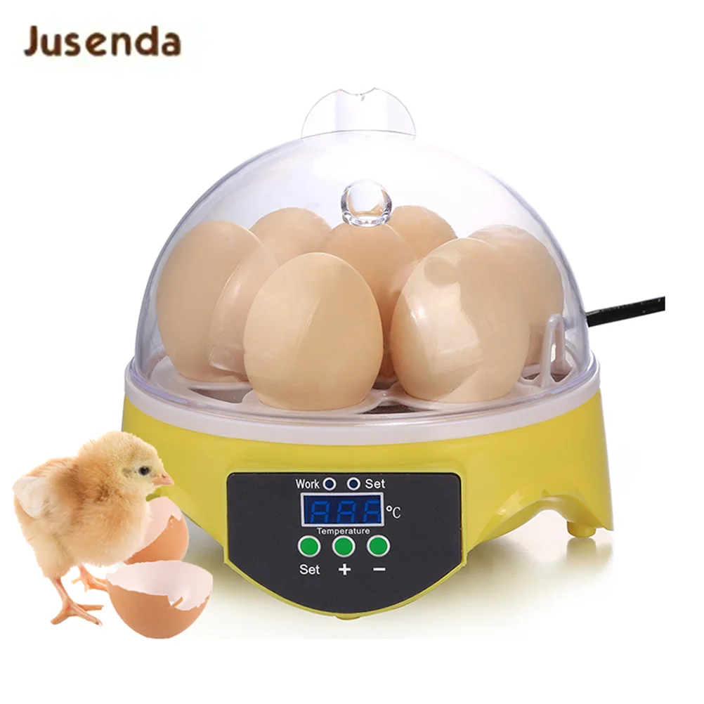 Mini 7 Egg Incubator Farm Brooder Poultry Chicken Hatchey Machine Automatic Incubator Smart Digital Control Hatching Bird Quail