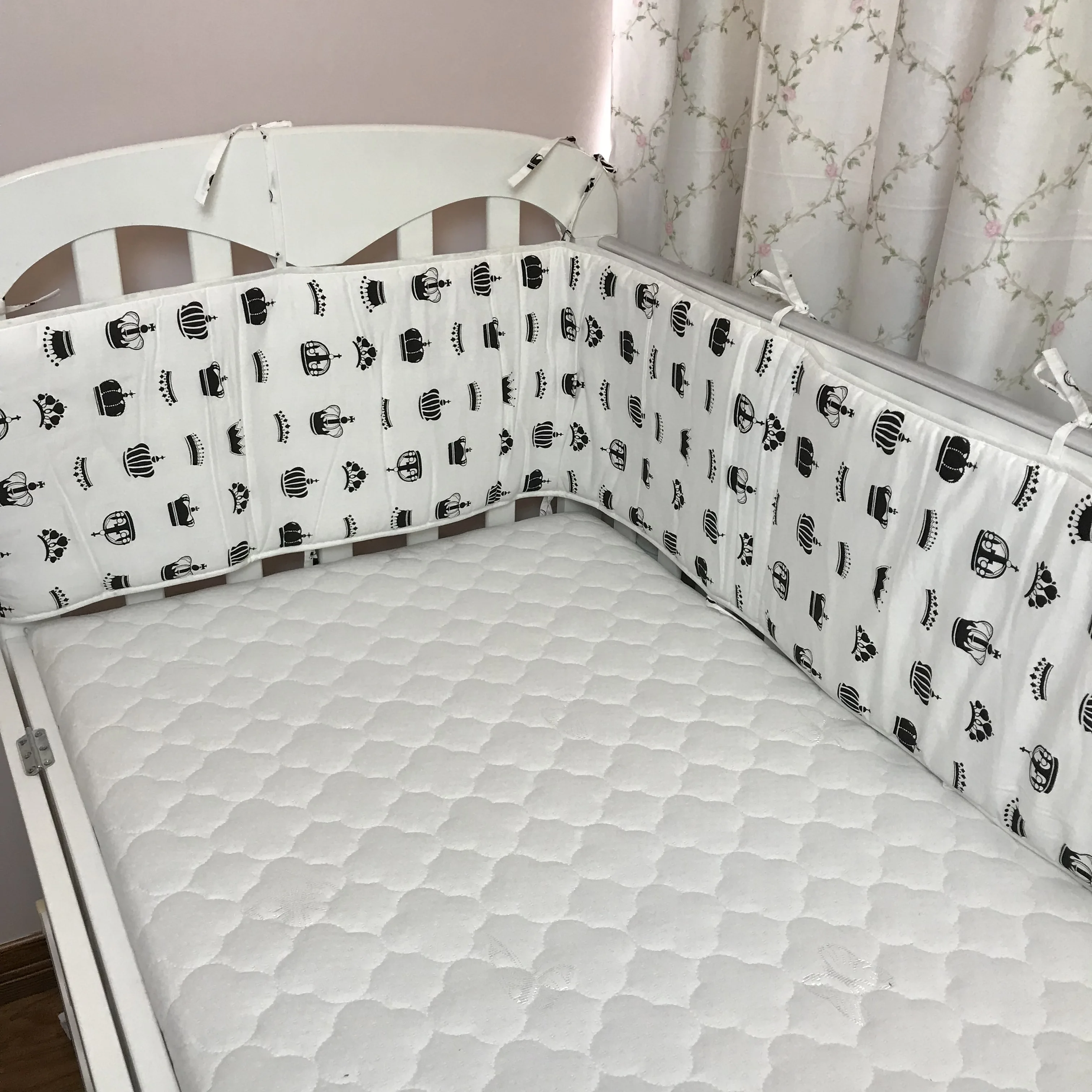 crown Бортики в кроватку 1 шт. детские мягкие бортики для кровати младенческой защита головы кроватки сторон мягкие реактивн - Цвет: crown
