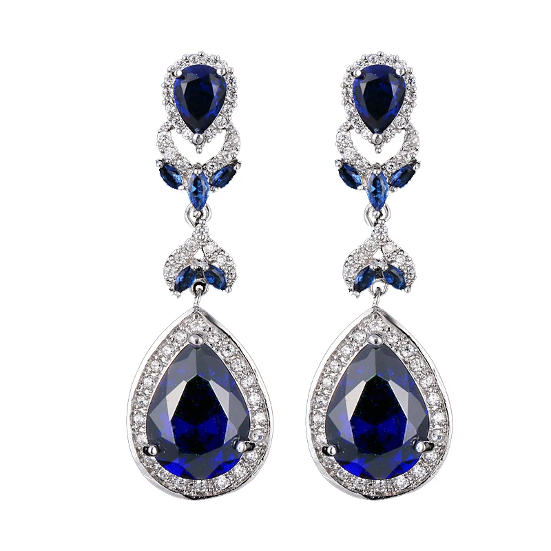 

Bettyue Brand Fashion Luxury Hot Sale High Quality Zircon Water Drop Shape Jewelry Stud Earrings for Women Wedding Party Gift